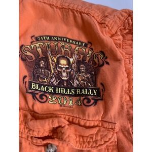 Mens Sturgis Black Hills Rally 2014 74th Anniversary Cowboy Coffins‎ Med Orange